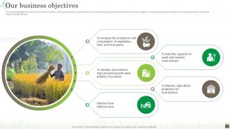 Agribusiness Company Profile Our Business Objectives Ppt File Example