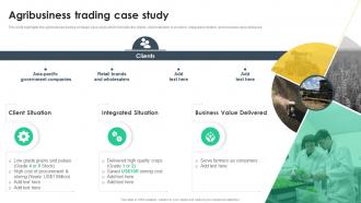 Agribusiness Trading Case Study Export Trading Company Profile