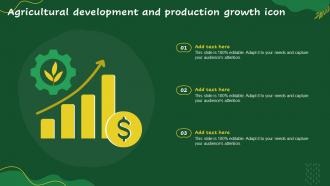 Agricultural Development And Production Growth Icon