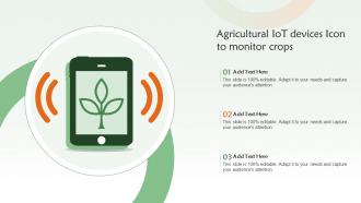 Agricultural IOT Devices Icon To Monitor Crops