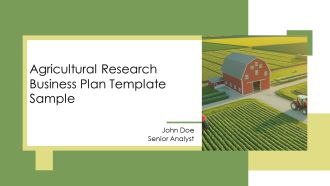 Agricultural Research Business Plan Template Sample PPT Designs ACP