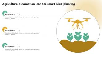 Agriculture Automation Icon For Smart Seed Planting