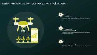 Agriculture Automation Icon Using Drone Technologies