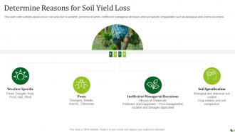 Agriculture Company Pitch Deck Determine Reasons For Soil Yield Loss