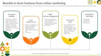Agriculture Crop Marketing Benefits To Farm Business From Online Marketing Strategy SS V