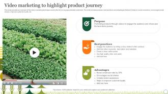 Agriculture Crop Marketing Video Marketing To Highlight Product Journey Strategy SS V