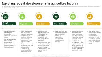 Agriculture Industry Report Outlook Exploring Recent Developments In Agriculture Industry IR SS