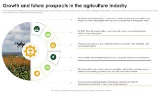 Agriculture Industry Report Outlook Growth And Future Prospects In The Agriculture Industry IR SS