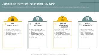 Agriculture Inventory Measuring Key KPIs