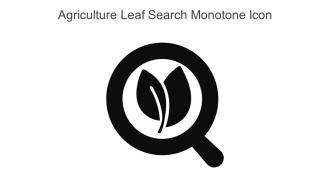 Agriculture Leaf Search Monotone Icon In Powerpoint Pptx Png And Editable Eps Format