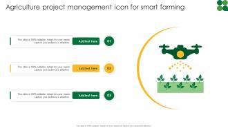 Agriculture Project Management Icon For Smart Farming
