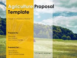 Agriculture proposal template powerpoint presentation slides