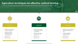 Agriculture Techniques For Effective Vertical Farming