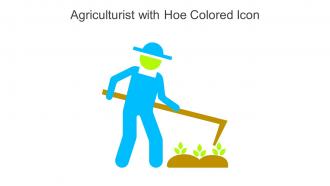 Agriculturist With Hoe Colored Icon In Powerpoint Pptx Png And Editable Eps Format