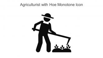 Agriculturist With Hoe Monotone Icon In Powerpoint Pptx Png And Editable Eps Format