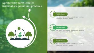 Agroforestry Farm Icon For Sustainable Agricultural Practices