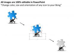 Ah puzzles on ant back for teamwork powerpoint template