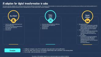 AI Adoption For Digital Transformation In Sales