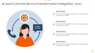 AI And Customer Service Transformation Integration Icon