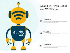 Ai and iot with robot and wi fi icon
