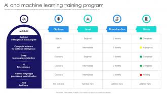 AI And Machine Learning Training Program