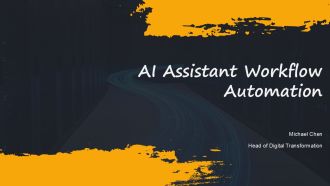 AI Assistant Workflow Automation PPT Presentation VA