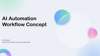 AI Automation Workflow Concept PPT Powerpoint VA