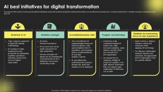 Ai Best Initiatives For Digital Transformation Digital Transformation Strategies Strategy SS