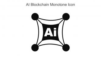 AI Blockchain Monotone Icon In Powerpoint Pptx Png And Editable Eps Format