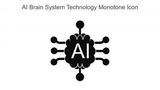 AI Brain System Technology Monotone Icon In Powerpoint Pptx Png And Editable Eps Format
