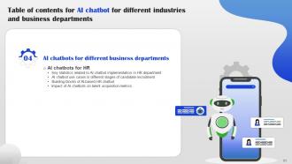 AI Chatbot For Different Industries And Business Departments Powerpoint Presentation Slides AI CD Downloadable Researched