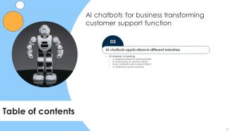 AI Chatbots For Business Transforming Customer Support Function Powerpoint Presentation Slides AI CD V Analytical Graphical