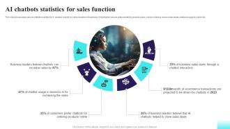AI Chatbots Statistics For Sales Function Comprehensive Guide For AI Based AI SS V