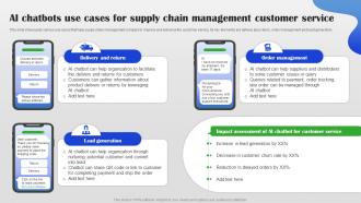 AI Chatbots Use Cases For Supply Chain Management AI Chatbot For Different Industries AI SS