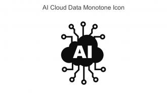 AI Cloud Data Monotone Icon In Powerpoint Pptx Png And Editable Eps Format