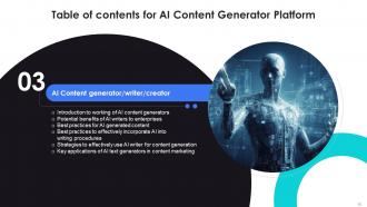 AI Content Generator Platform Powerpoint Presentation Slides AI CD V Adaptable Template