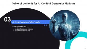 AI Content Generator Platform Powerpoint Presentation Slides AI CD V Content Ready Slides