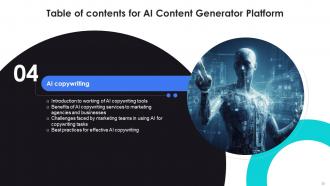 AI Content Generator Platform Powerpoint Presentation Slides AI CD V Customizable Slides