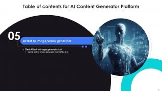 AI Content Generator Platform Powerpoint Presentation Slides AI CD V Unique Idea