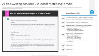 AI Copywriting Services Use Case Marketing Emails Deploying AI Writing Tools For Effective AI SS V