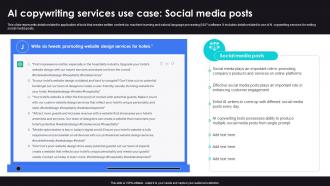AI Copywriting Services Use Case Social Media AI Content Generator Platform AI SS V