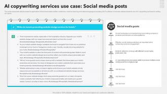 AI Copywriting Services Use Case Social Media Posts AI Copywriting Tools AI SS V