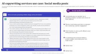 AI Copywriting Services Use Case Social Media Posts AI Text To Voice Convertor Tools AI SS V