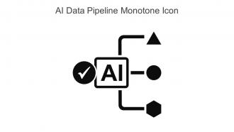AI Data Pipeline Monotone Icon In Powerpoint Pptx Png And Editable Eps Format