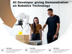 AI Developer Giving Demonstration On Robotics Technology