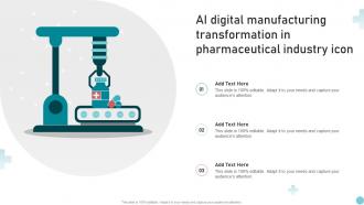 AI Digital Manufacturing Transformation In Pharmaceutical Industry Icon