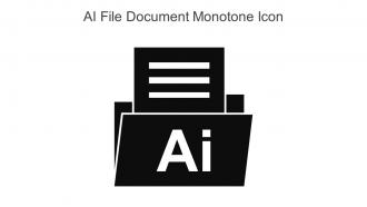 AI File Document Monotone Icon In Powerpoint Pptx Png And Editable Eps Format