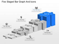 Ai five staged bar graph and icons powerpoint template