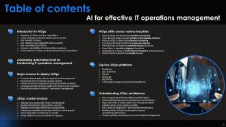 AI For Effective IT Operations Management Powerpoint Presentation Slides AI CD V Adaptable Idea