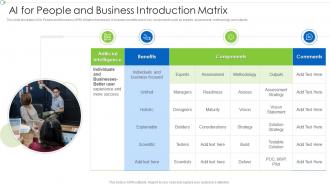 AI For People And Business Introduction Matrix